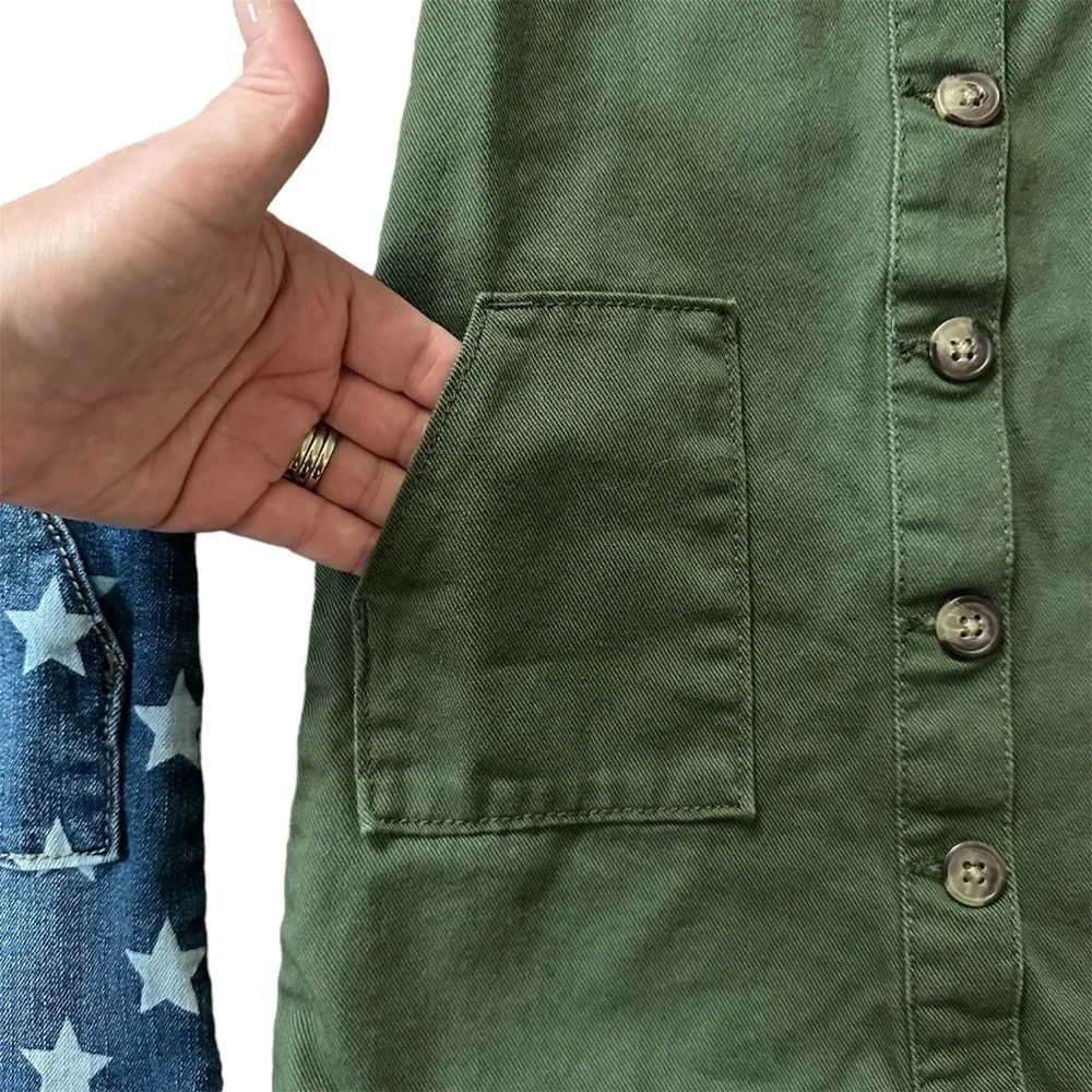 Wonder Nation Denim Overall Dress Set Size 5T - Picture 4 of 6